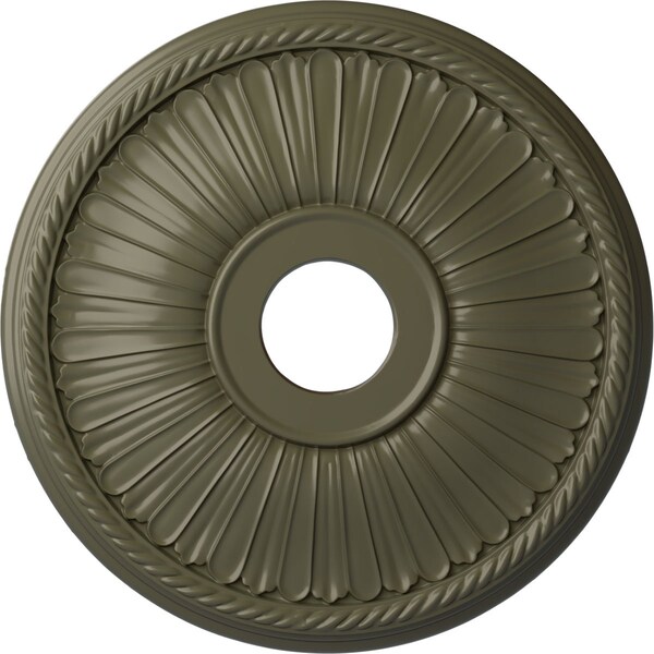 Ekena Millwork Berkshire Ceiling Medallion (Canopies up to 6 3/8"), 20 1/8"OD x 3 7/8"ID x 1 7/8"P, Painted Turtle CM20BE1PTF - main